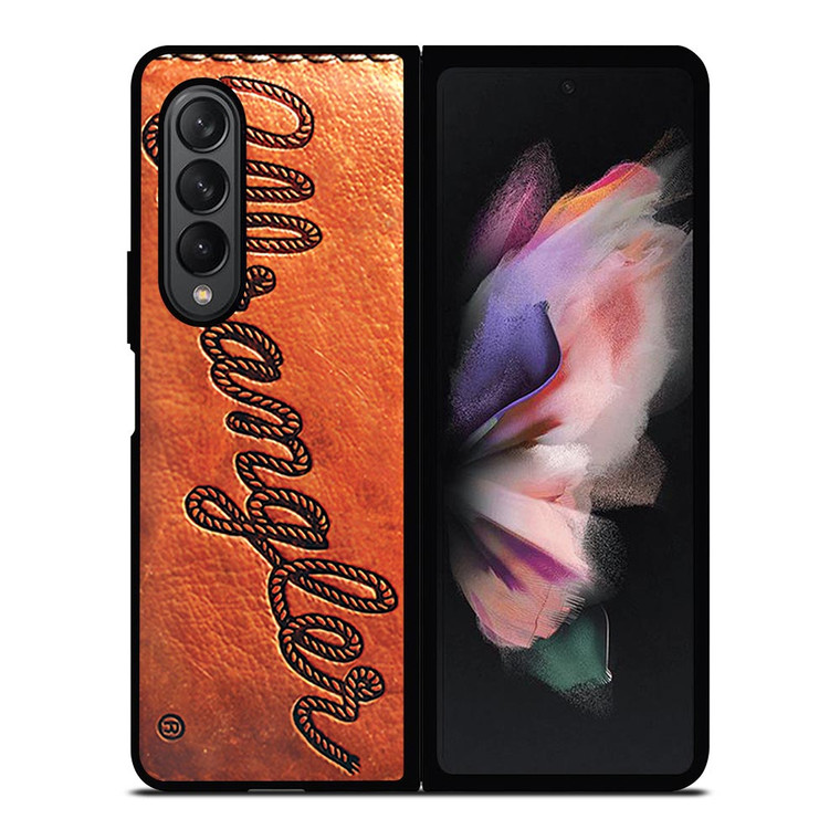 WRANGLER JEANS LOGO LEATHER Samsung Galaxy Z Fold 3 Case Cover