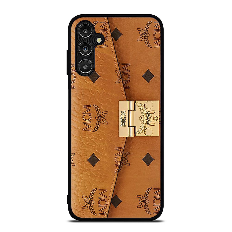 MCM WORLD WIDE BROWN LEATHER Samsung Galaxy A14 Case
