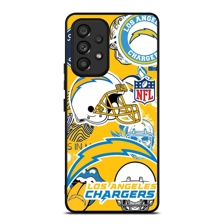 LOS ANGELES CHARGERS NFL STICKER BOMB Samsung Galaxy A53 Case