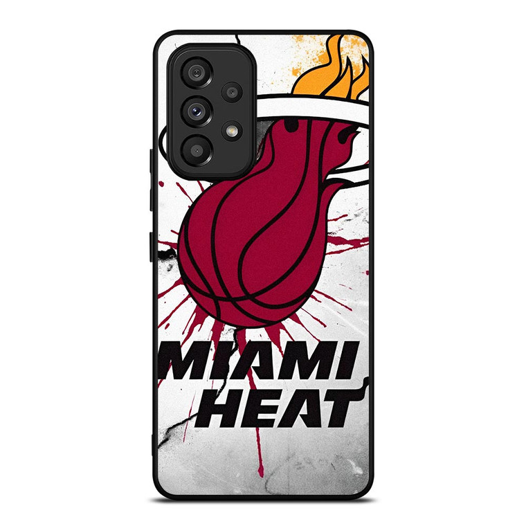 MIAMI HEAT CRACKED LOGO Samsung Galaxy A53 Case