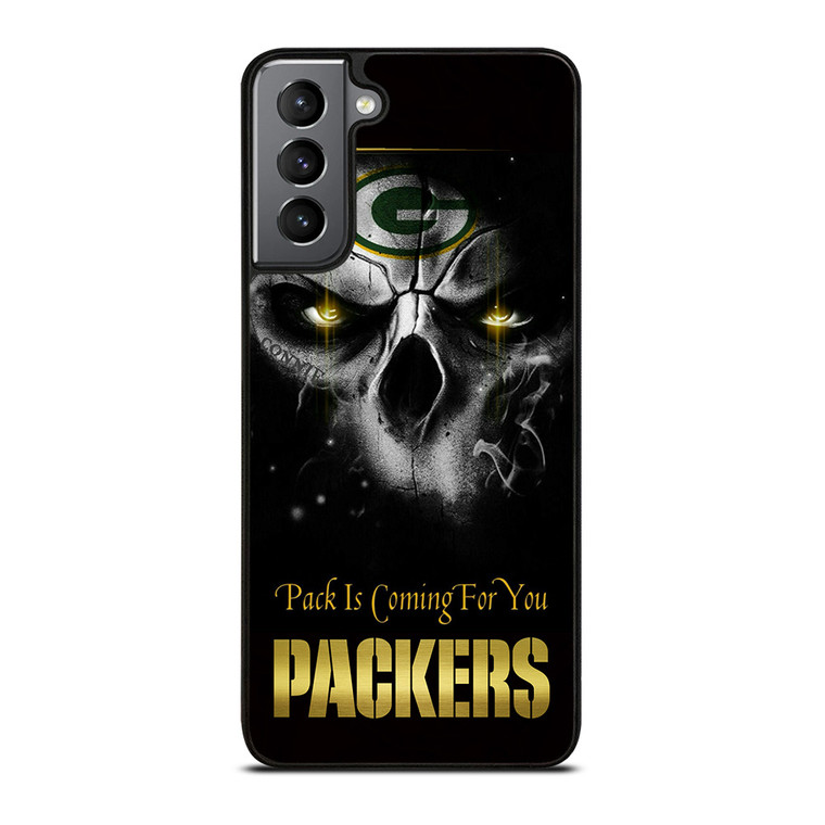 GREEN BAY PACKERS SKULL Samsung Galaxy S21 Plus Case