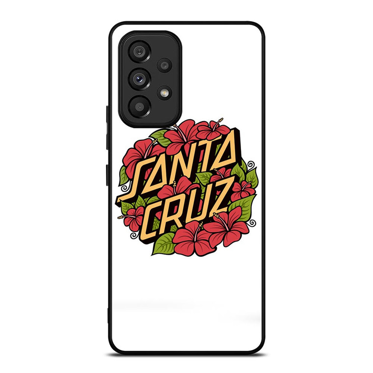 SANTA CRUZ SKATEBOARD FLORAL WHITE Samsung Galaxy A53 Case