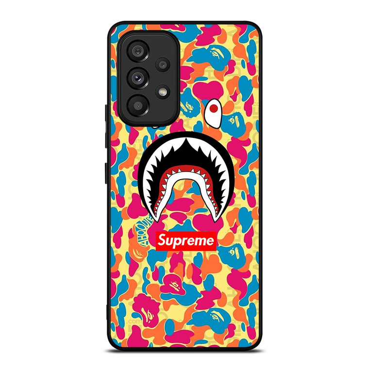 SUPREME BAPE CAMO COLOR FULL Samsung Galaxy A53 Case