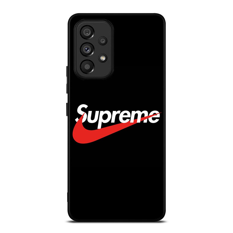 SUPREME X NIKE BLACK LOGO Samsung Galaxy A53 Case