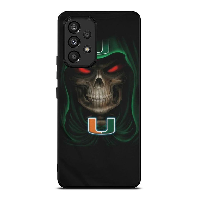 UM MIAMI HURRICANES SKULL Samsung Galaxy A53 Case
