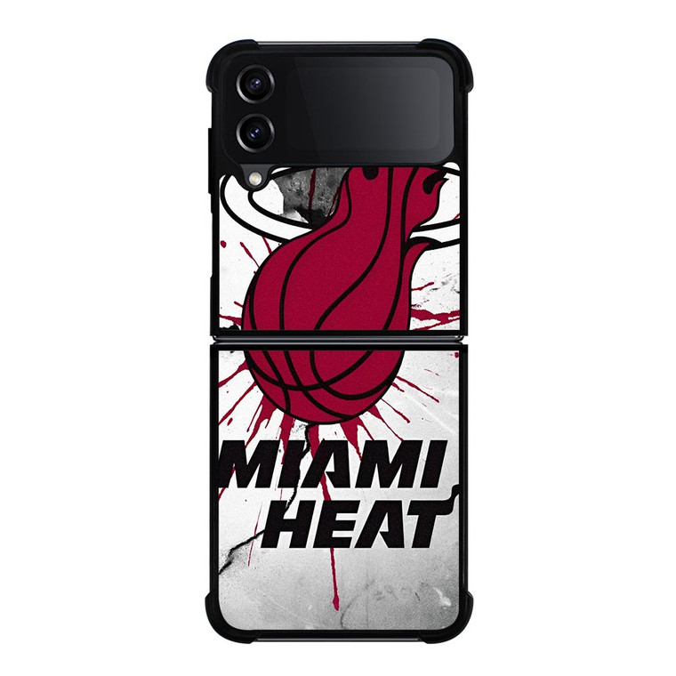 MIAMI HEAT CRACKED LOGO Samsung Galaxy Z FLip4 5G Case Cover