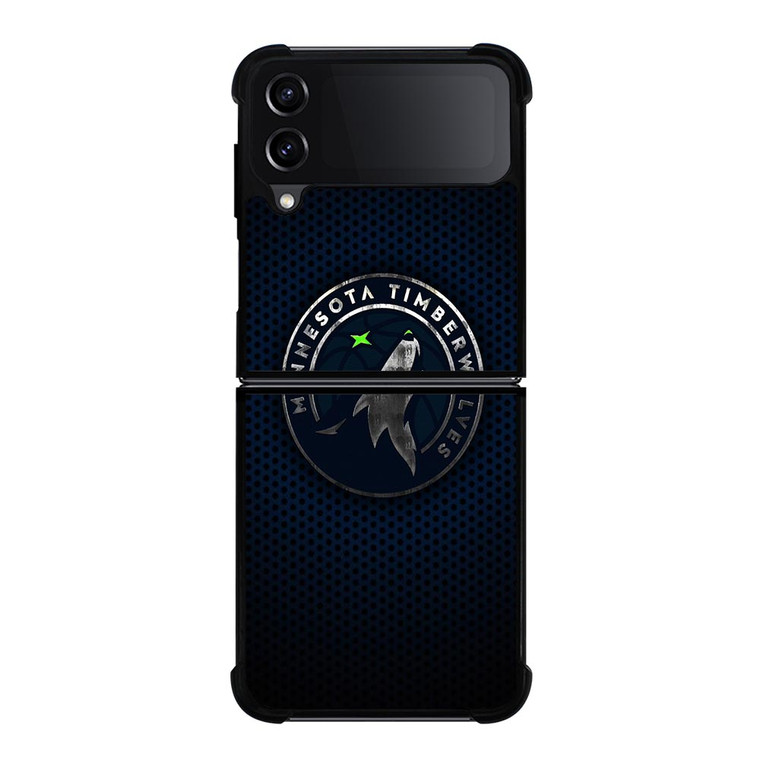 MINNESOTA TIMBERWOLVES BLUE CARBON Samsung Galaxy Z FLip4 5G Case Cover