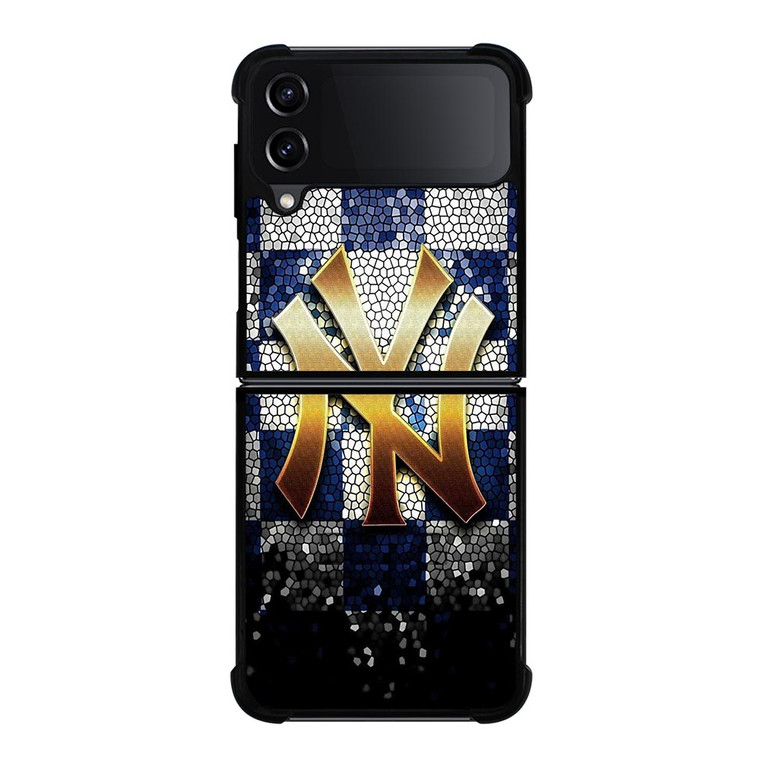 NEW YORK YANKEES GLASS ART Samsung Galaxy Z FLip4 5G Case Cover