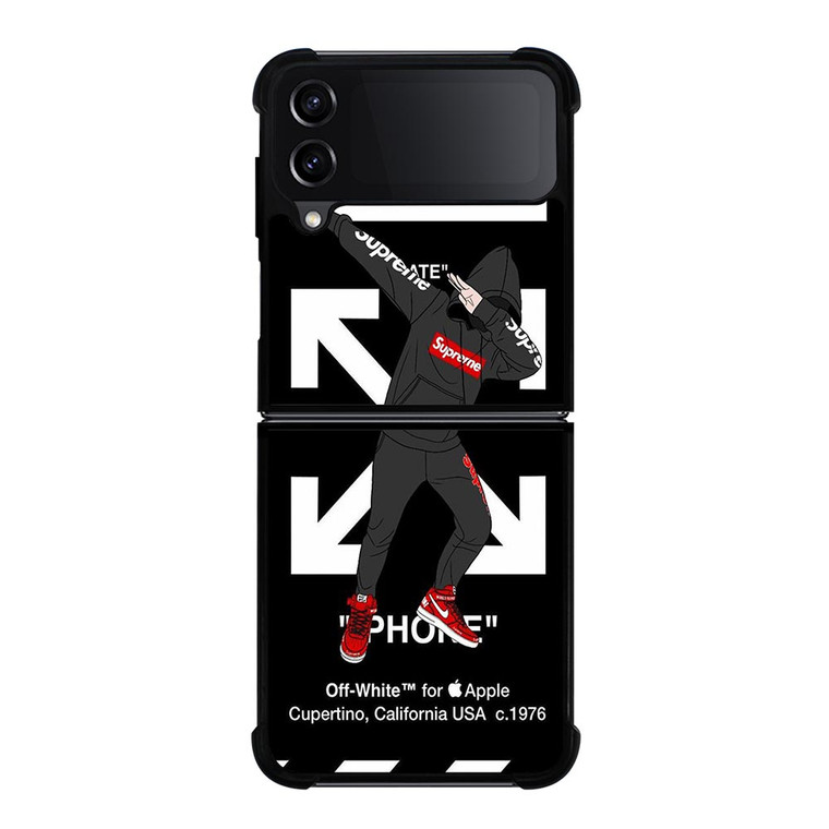 OFF WHITE DAB SUPREME Samsung Galaxy Z FLip4 5G Case Cover