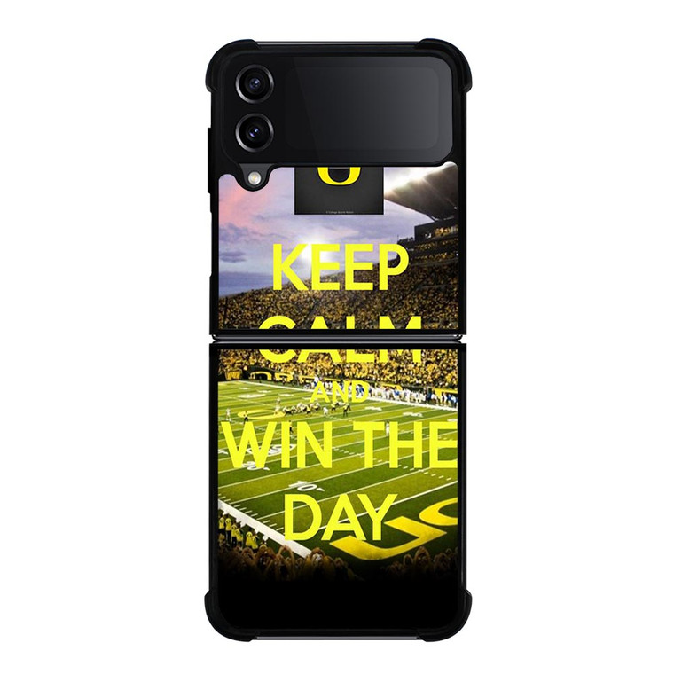 OREGON DUCKS WIN THE DAY Samsung Galaxy Z FLip4 5G Case Cover