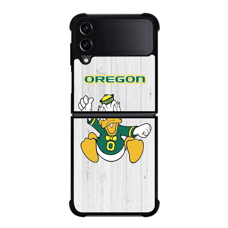 OREGON DUCKS WOODEN LOGO Samsung Galaxy Z FLip4 5G Case Cover