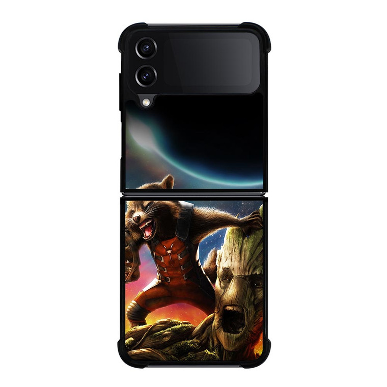 ROCKET RACCOON GROOT AVENGER Samsung Galaxy Z FLip4 5G Case Cover