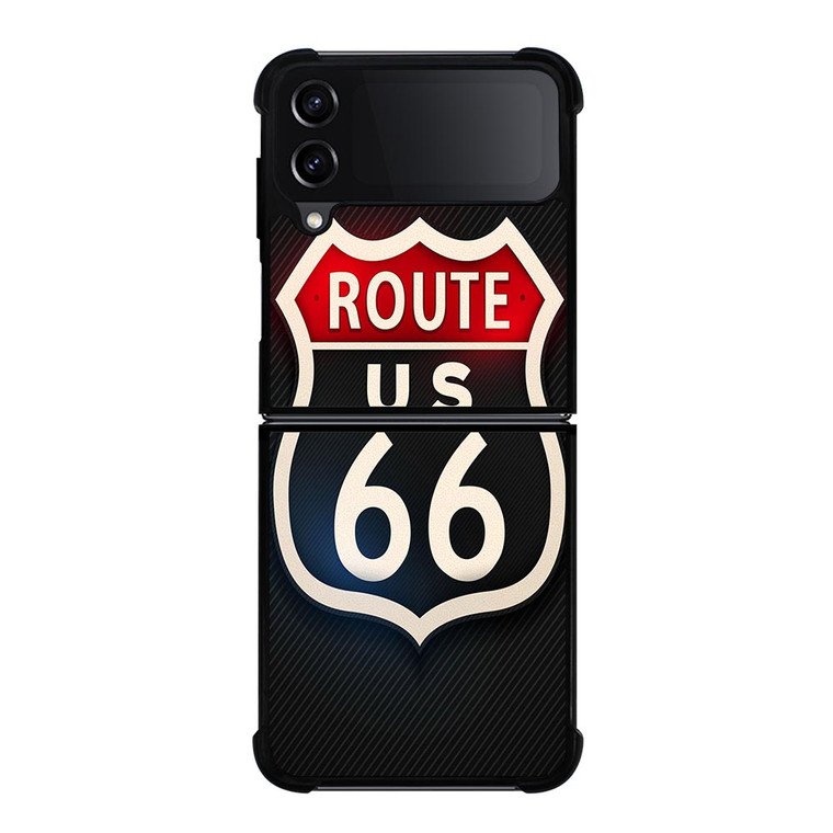 ROUTE 66 STREET US LOGO CARBON Samsung Galaxy Z FLip4 5G Case Cover