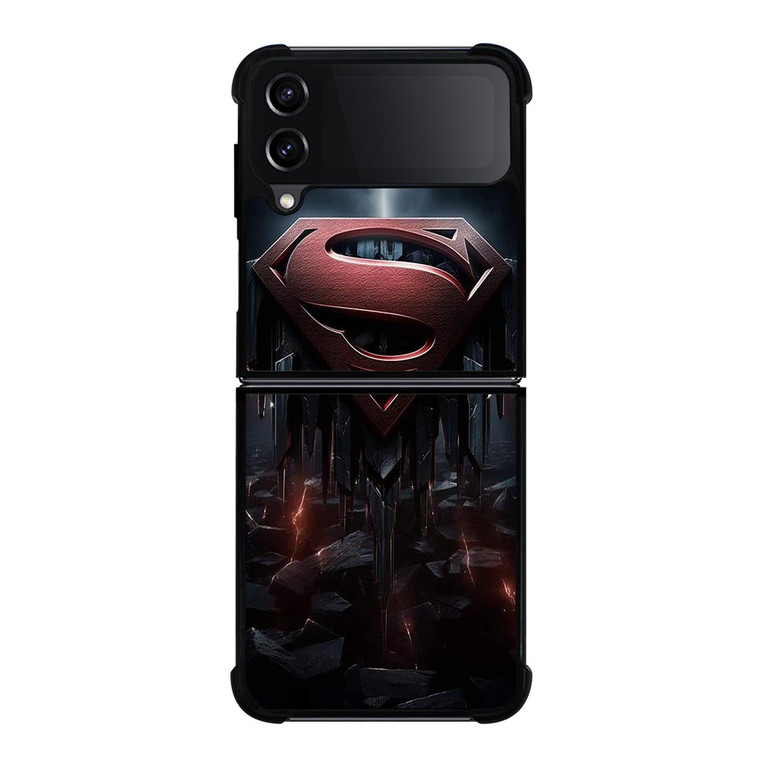SUPERMAN DARK LOGO ICON Samsung Galaxy Z FLip4 5G Case Cover