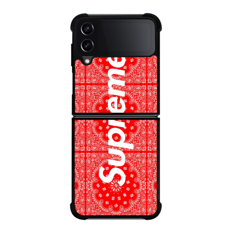 SUPREME RED BANDANA Samsung Galaxy Z FLip4 5G Case Cover