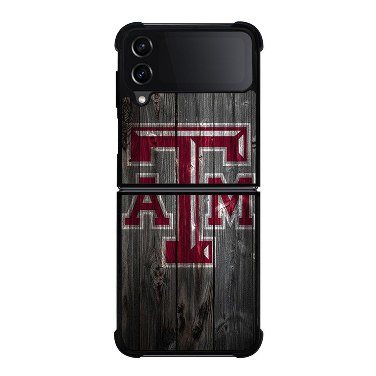 TEXAS AGGIES WOODEN LOGO Samsung Galaxy Z FLip4 5G Case Cover