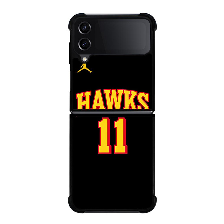 TRAE YOUNG ATLANTA HAWKS BLACK Samsung Galaxy Z FLip4 5G Case Cover