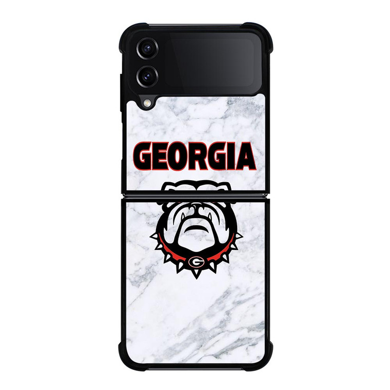 UGA GEORGIA BULLDOGS MARBLE LOGO Samsung Galaxy Z FLip4 5G Case Cover