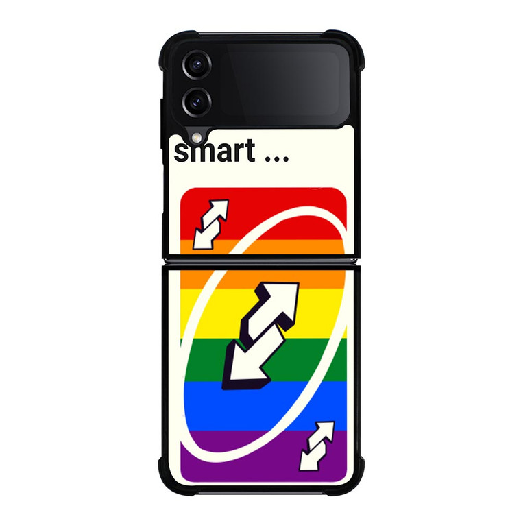 UNO REVERSE CARD YOU THINK YOU SMART Samsung Galaxy Z FLip4 5G Case Cover