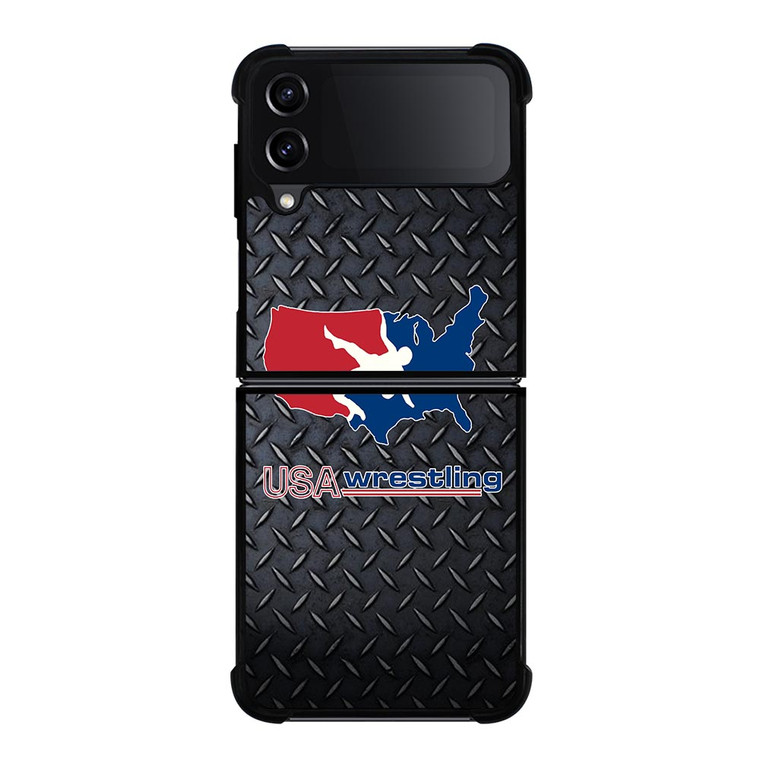 USA WRESTLING METAL LOGO Samsung Galaxy Z FLip4 5G Case Cover