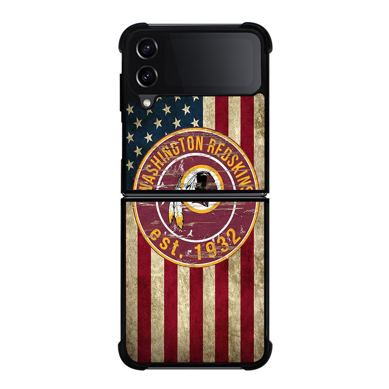 WASHINGTON REDSKINS AMERICAN FLAG Samsung Galaxy Z FLip4 5G Case Cover
