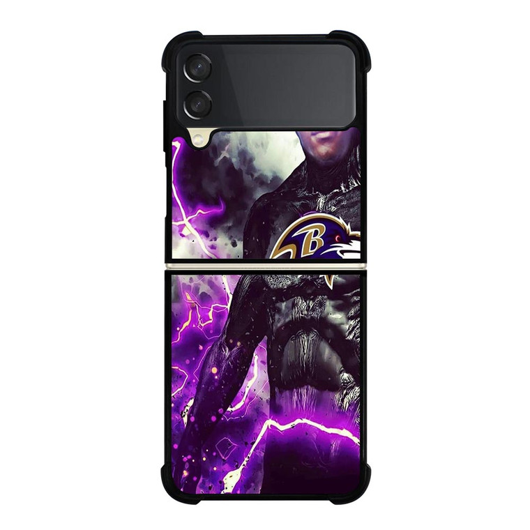 LAMAR JACKSON BALTIMORE RAVENS ART Samsung Galaxy Z FLip 3 5G Case Cover