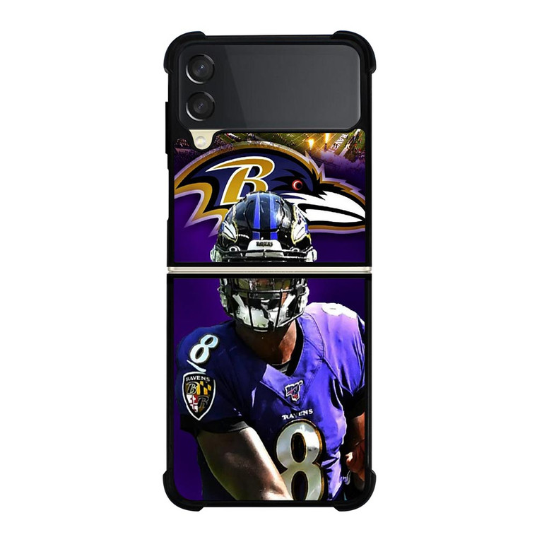 LAMAR JACKSON RAVENS BALTIMORE Samsung Galaxy Z FLip 3 5G Case Cover