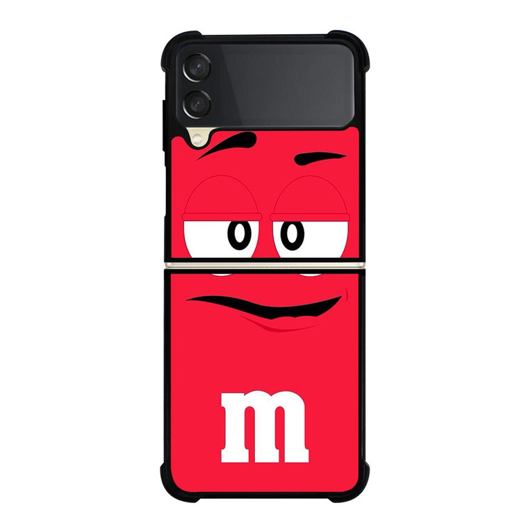M&M RED Samsung Galaxy Z FLip 3 5G Case Cover