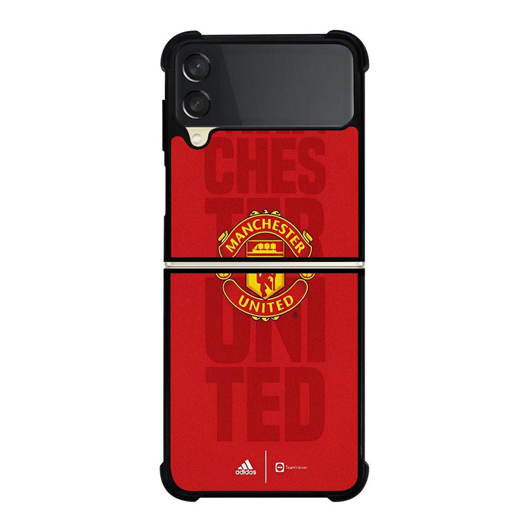 MANCHESTER UNITED FC ADIDAS LOGO Samsung Galaxy Z FLip 3 5G Case Cover
