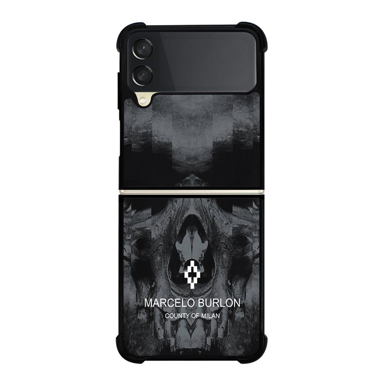 MARCELO BURLON SKULL LOGO Samsung Galaxy Z FLip 3 5G Case Cover