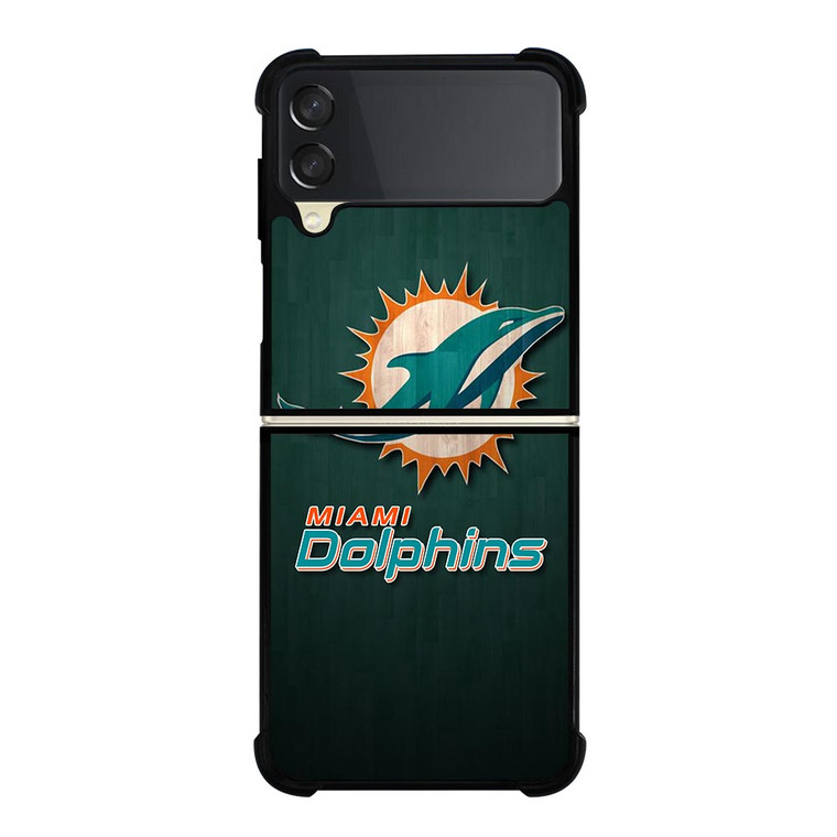 MIAMI DOLPHINS WOODEN LOGO Samsung Galaxy Z FLip 3 5G Case Cover