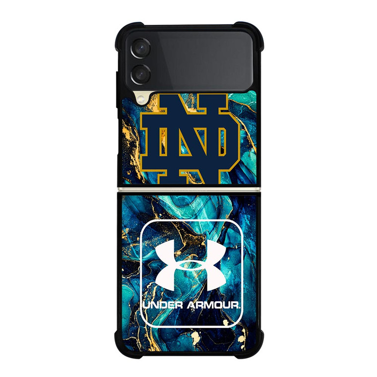 NOTRE DAME VS UNDER ARMOUR MARBLE BLUE Samsung Galaxy Z FLip 3 5G Case Cover