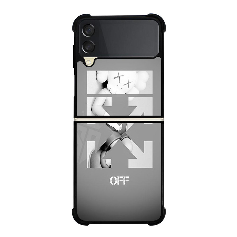 OFF WHITE KAWS Samsung Galaxy Z FLip 3 5G Case Cover