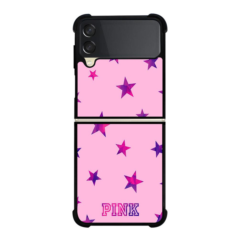 PINK VICTORIA SECRET STARS Samsung Galaxy Z FLip 3 5G Case Cover
