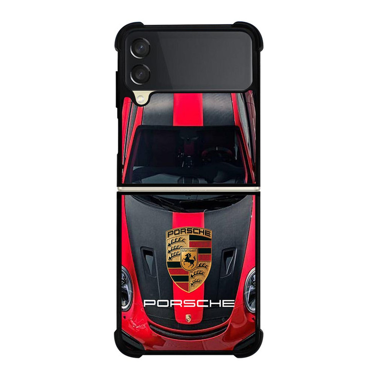 PORSCHE RED CAR LOGO Samsung Galaxy Z FLip 3 5G Case Cover