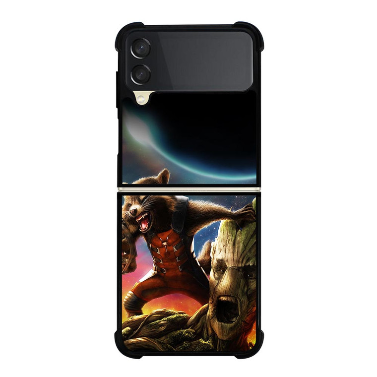 ROCKET RACCOON GROOT AVENGER Samsung Galaxy Z FLip 3 5G Case Cover
