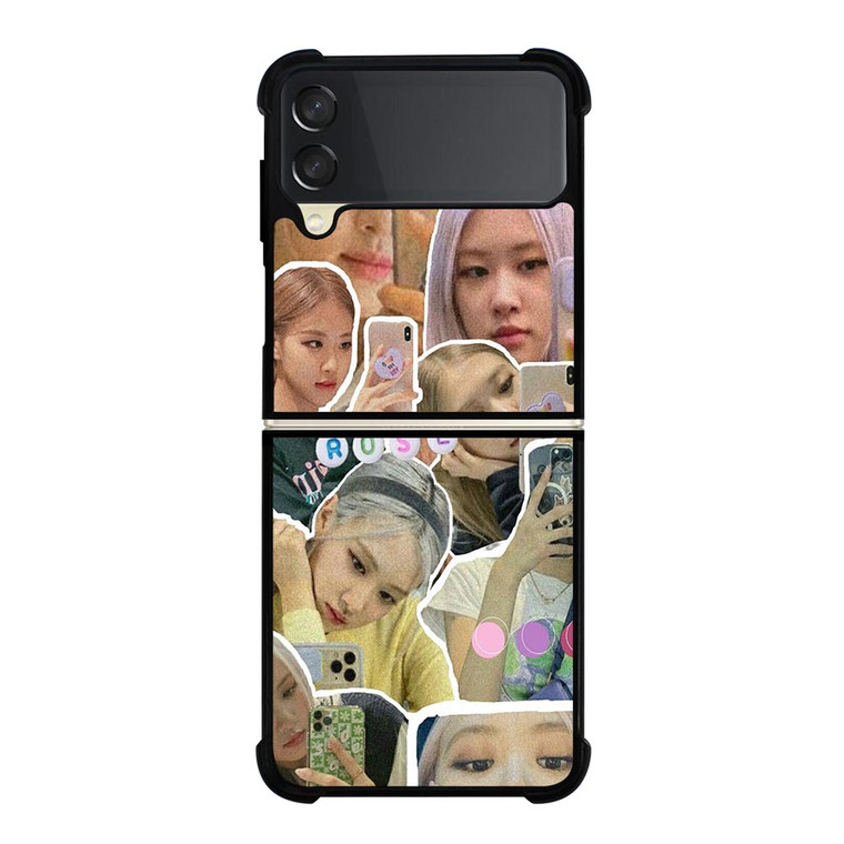 ROSE BLACKPINK AESTHETIC COLLAGE Samsung Galaxy Z FLip 3 5G Case Cover