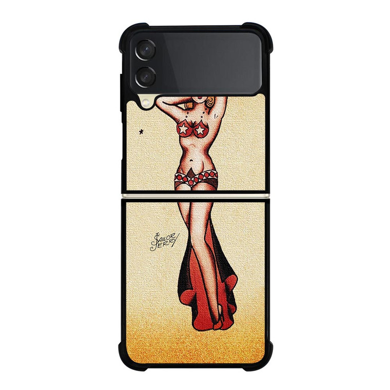 SAILOR JERRY BIKINI GIRL TATTOO Samsung Galaxy Z FLip 3 5G Case Cover