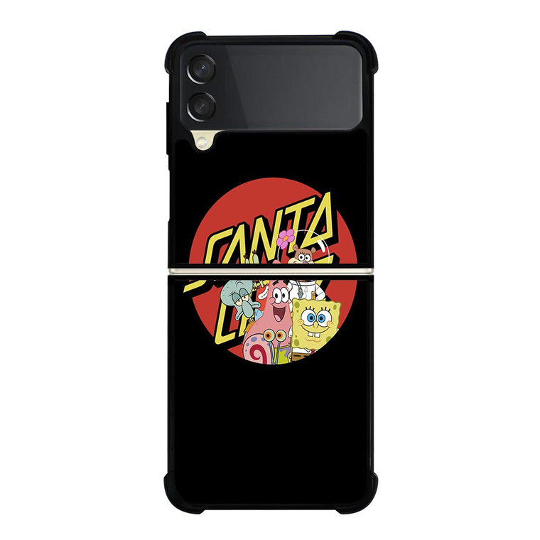 SANTA CRUZ SKATEBOARD X SPONGEBOB Samsung Galaxy Z FLip 3 5G Case Cover SANTA CRUZ SKATEBOARD X SPONGEBOB Samsung Galaxy Z FLip 3 5G Case Cover
