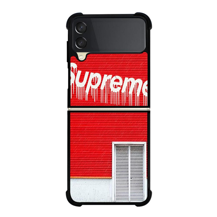 SUPREME MELTED RED HOUSE Samsung Galaxy Z FLip 3 5G Case Cover