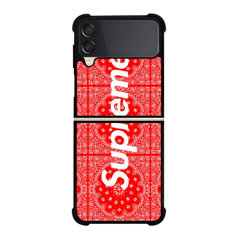 SUPREME RED BANDANA Samsung Galaxy Z FLip 3 5G Case Cover