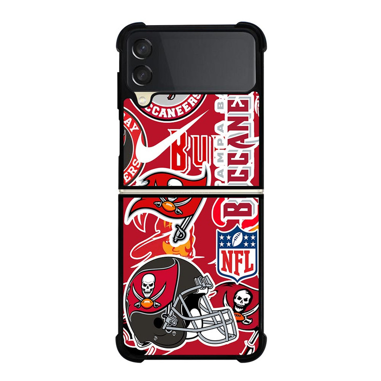 TAMPA BAY BUCCANEERS NFL STICKER BOMB Samsung Galaxy Z FLip 3 5G Case Cover