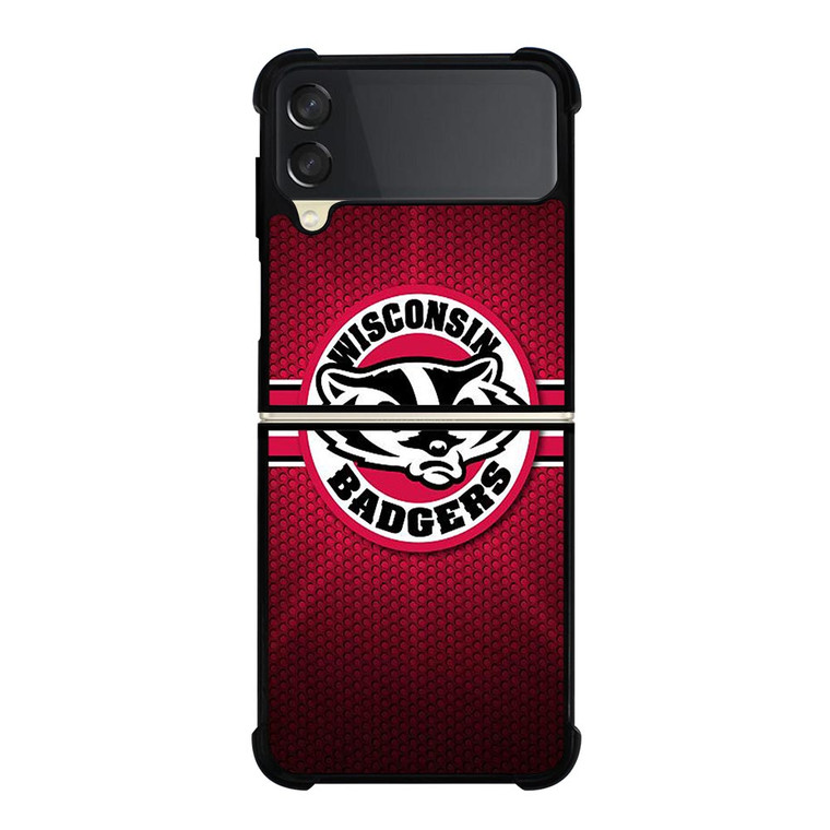 WISCONSIN BADGER METAL LOGO Samsung Galaxy Z FLip 3 5G Case Cover