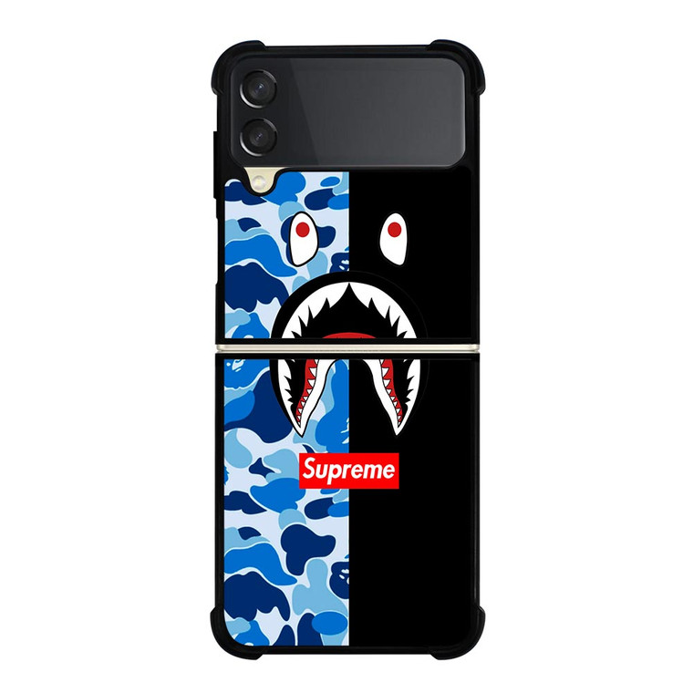 SUPREME BAPE SHARK CAMO BLUE BLACK Samsung Galaxy S10e Case