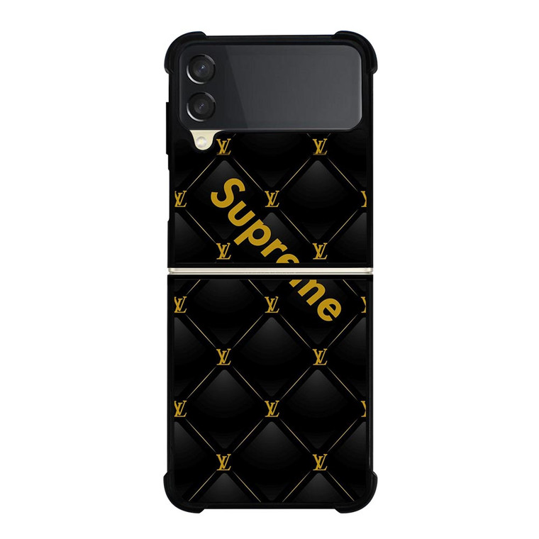 SUPREME BLACK PATTERN GOLD Samsung Galaxy S10e Case