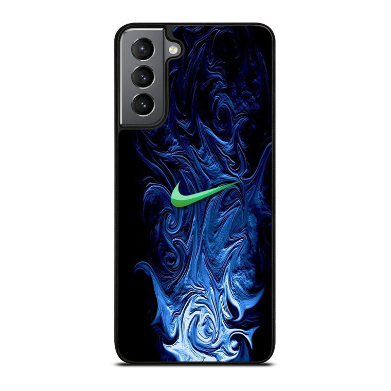 NIKE LOGO BLUE LIQUID Samsung Galaxy S21 Plus Case