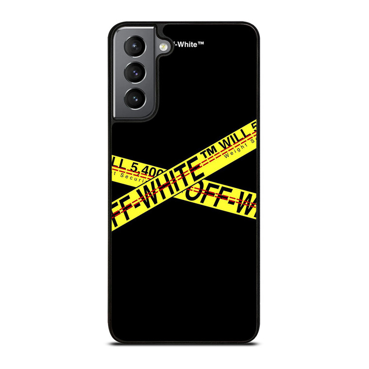 OFF WHITE LOGO STRIP Samsung Galaxy S21 Plus Case