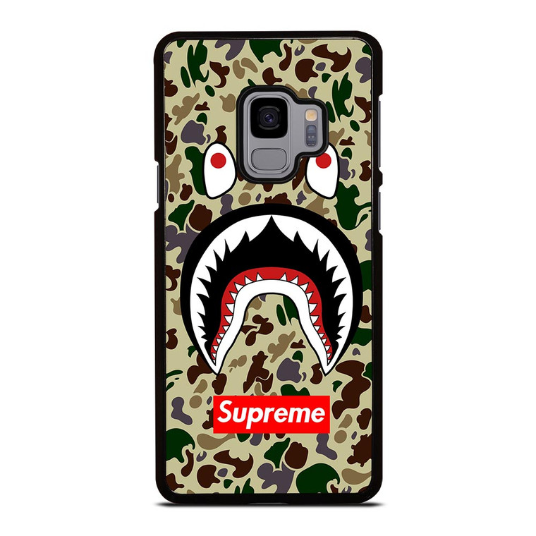SHARK CAMO BATHING APE SUPREME Samsung Galaxy S9 Case