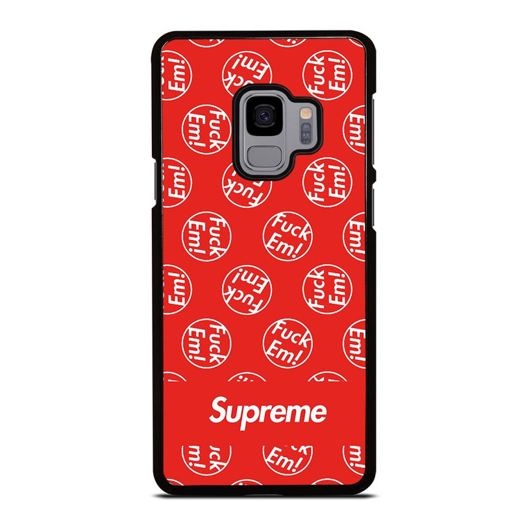 SUPREME FUCK EM PATTERN Samsung Galaxy S9 Case