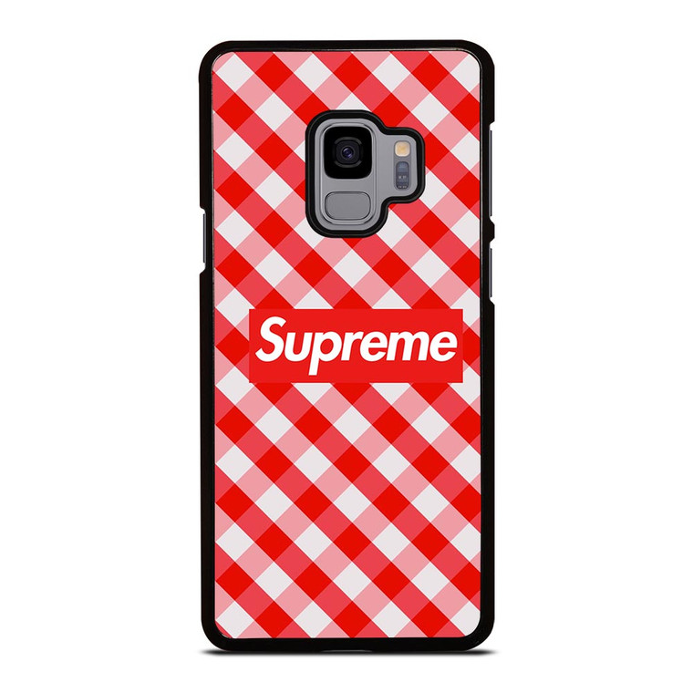 SUPREME RED GINGHAM Samsung Galaxy S9 Case